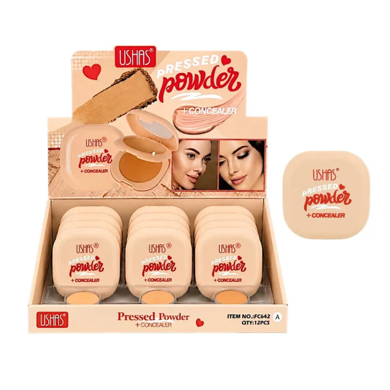 POLVO COMPACTO Y CORRECTOR PRESSED POWDER+CONCEALER USHAS